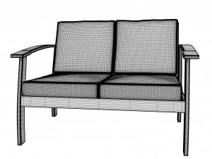 elegante conjunto de cadeiras Modelo 3D