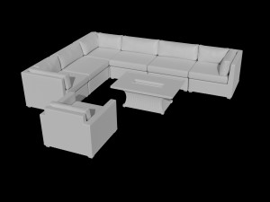 fancy sofa Modèle 3D