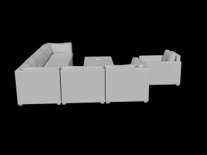 fancy sofa 3D Model
