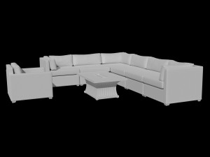 fancy sofa Modèle 3D