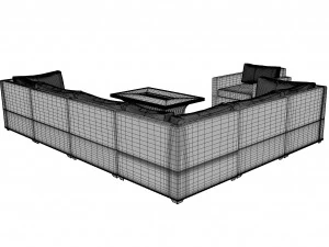fancy sofa 3D Model