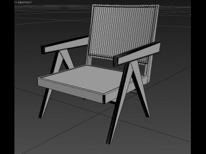 replica chair jean pierre jeanneret Model 3D