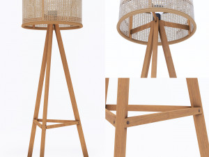 chair-floorlamp-nightstand 3D Model