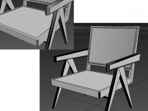 chair-floorlamp-nightstand 3D Model