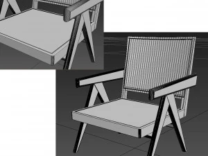 chair-floorlamp-nightstand 3D Model