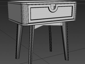 chair-floorlamp-nightstand 3D Model