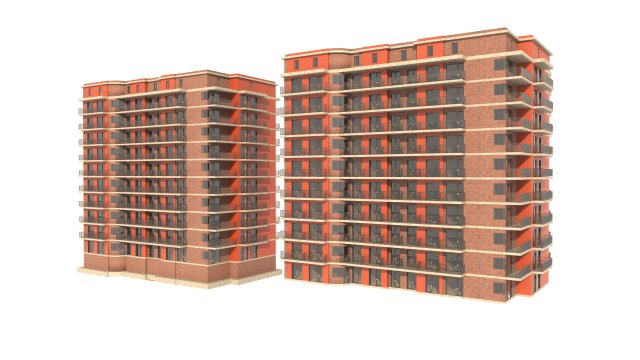 residential building 3D मॉडल .c4d .max .obj .3ds .fbx .stl .blend 