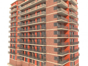 residential building 3D मॉडल