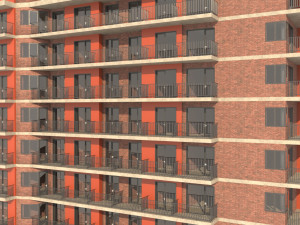 residential building 3D मॉडल