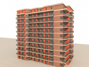 residential building 3D मॉडल