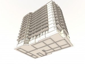 residential building 3D मॉडल