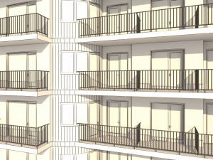 residential building 3D मॉडल