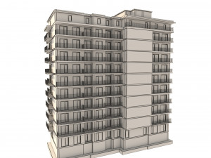 residential building 3D मॉडल
