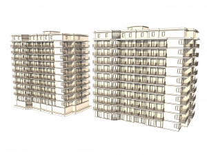 residential building 3D मॉडल