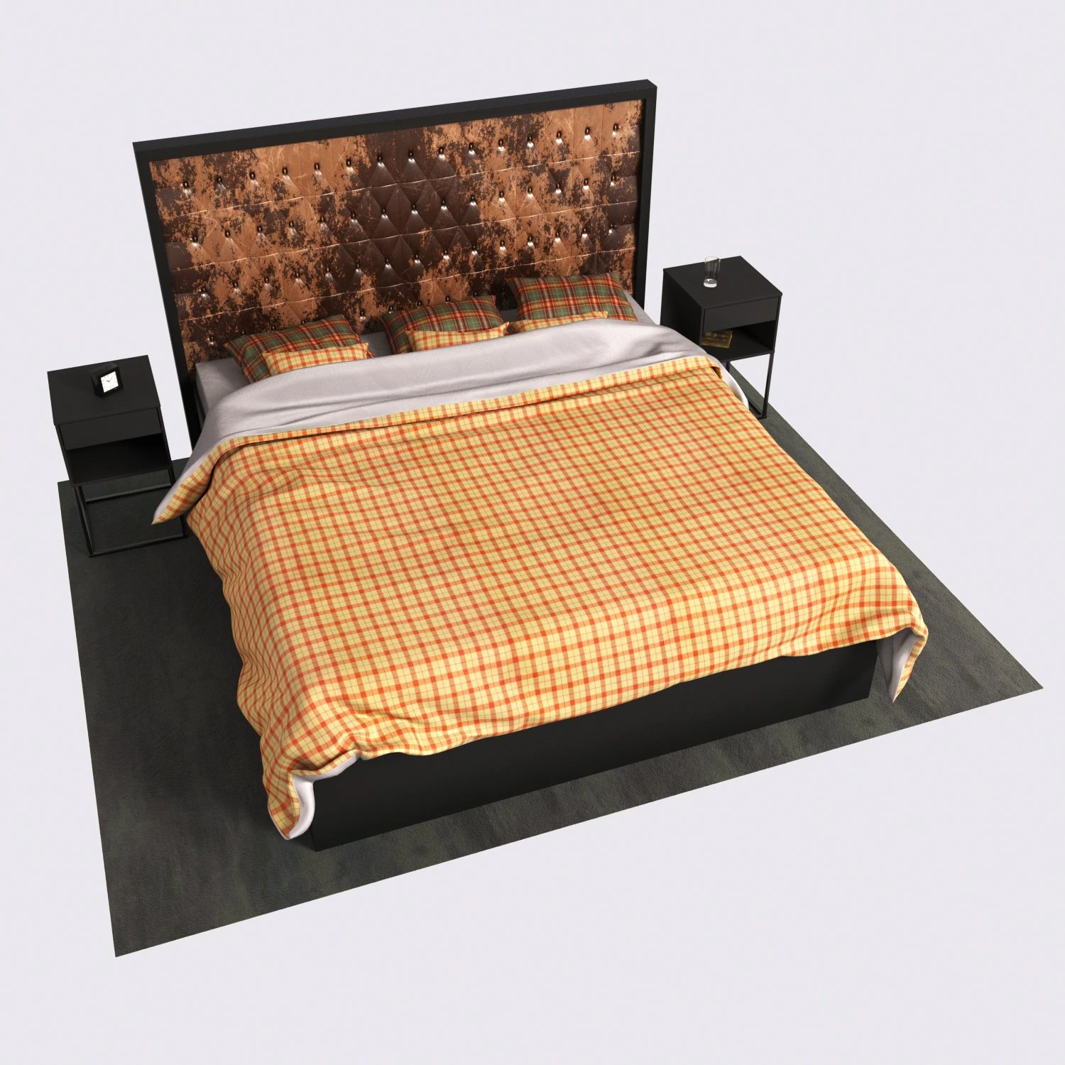 chester bed 3D Model .c4d .max .obj .3ds .fbx .stl .blend 