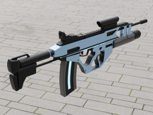 sci-fi assult rifle 3D मॉडल