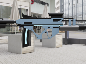 sci-fi assult rifle 3D मॉडल