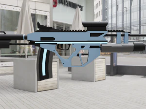 fucile d'assalto fantascientifico Modello 3D