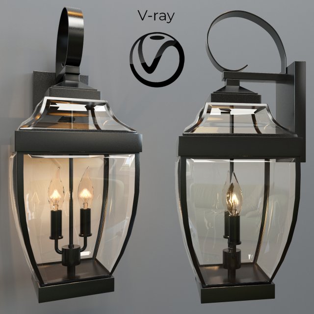 bellevue wall light Modelo 3D .c4d .max .obj .3ds .fbx .stl .blend 