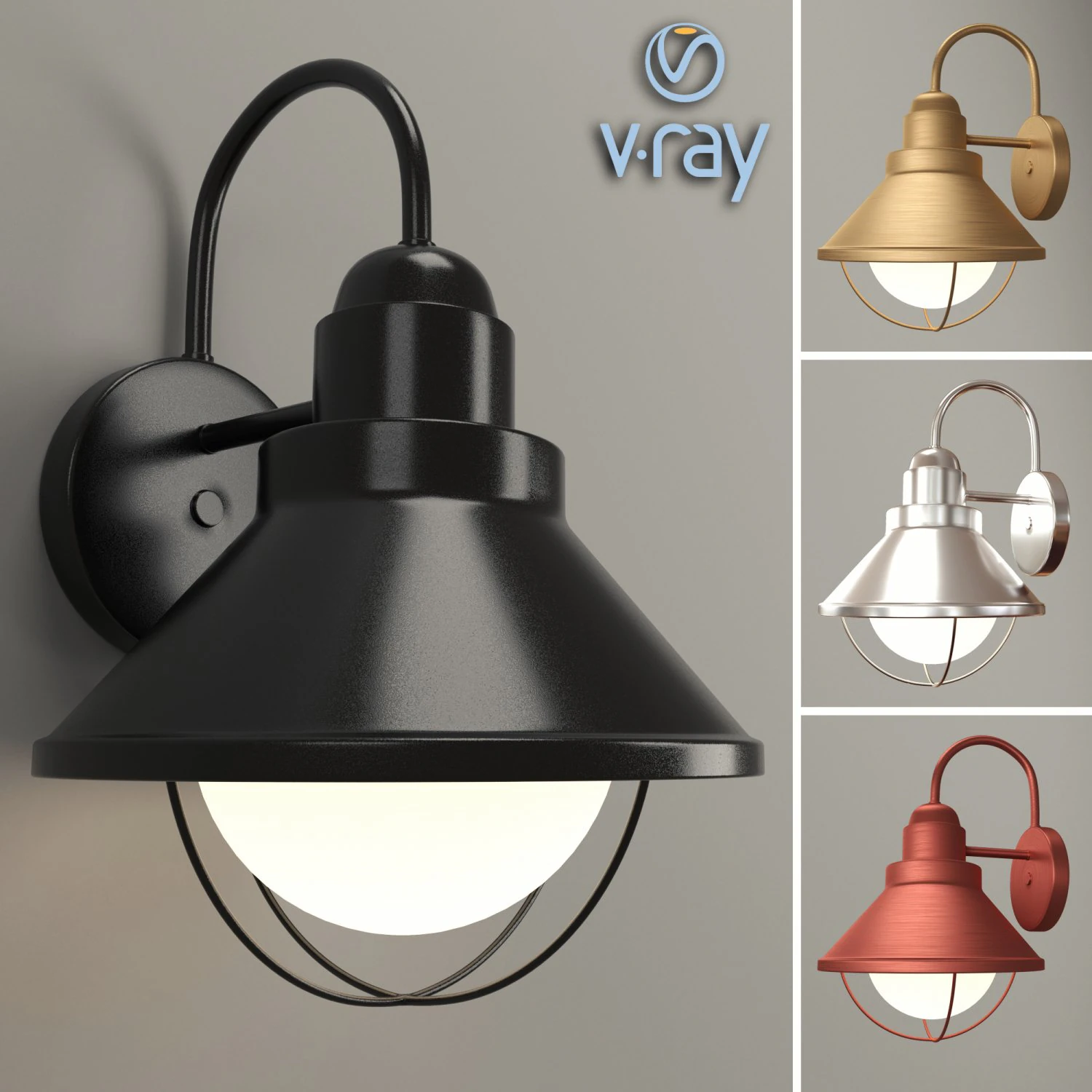 kichler wall light 3D Model .c4d .max .obj .3ds .fbx .stl .blend 