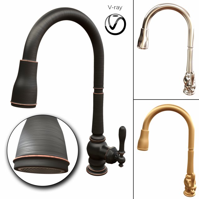 bathroom faucet 3D Model .c4d .max .obj .3ds .fbx .stl .blend 