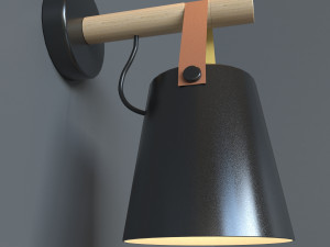 wooden wall lamp 3D Model