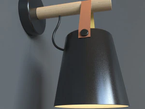 wooden wall lamp 3D Model