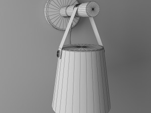 wooden wall lamp 3D Model