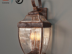 rusted bellevue wall light 3D Model
