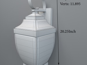 rusted bellevue wall light Model 3D