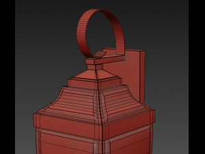 rusted bellevue wall light Model 3D