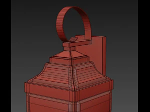 rusted bellevue wall light 3D Model