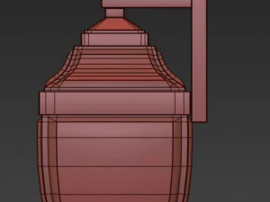 rusted bellevue wall light 3D Model