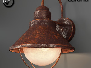 rusted wall light 3D Model