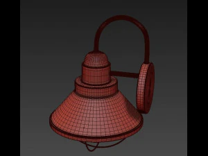 lampada da parete arrugginita Modello 3D