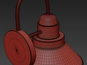 lampada da parete arrugginita Modello 3D