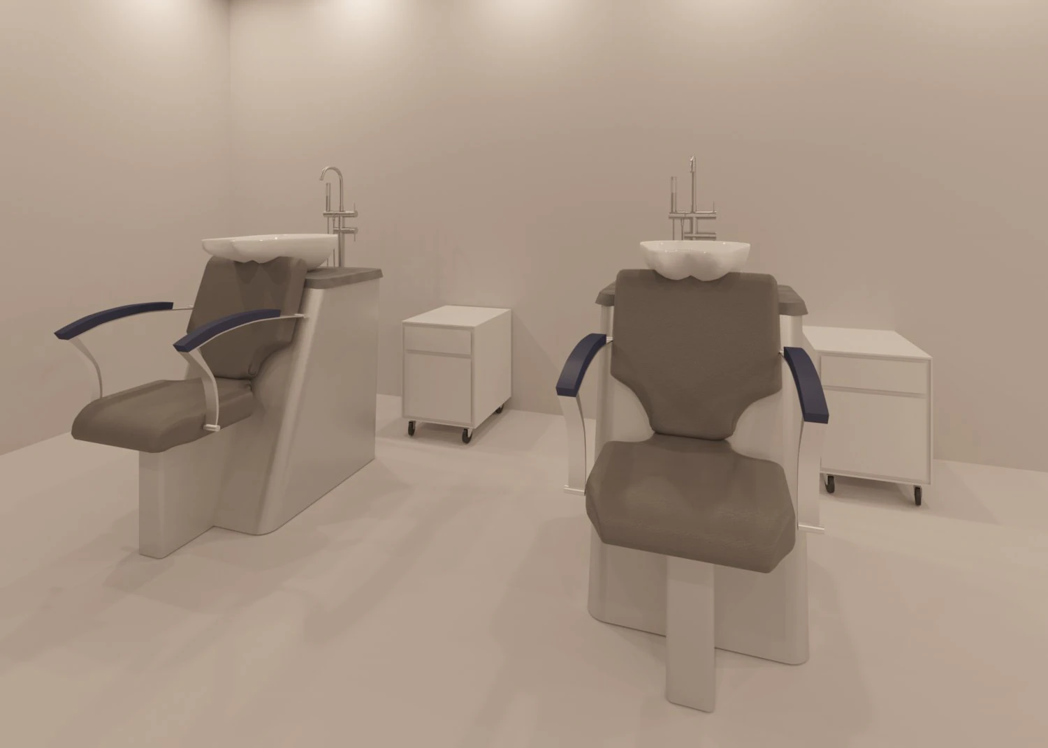 hairdressing chairs 3D Model .c4d .max .obj .3ds .fbx .stl .blend 