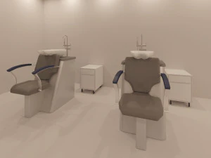 hairdressing chairs 3D Model