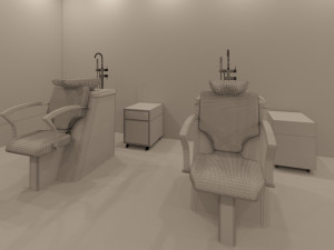 hairdressing chairs 3D Model