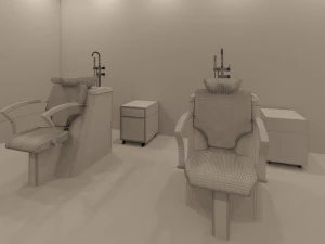 hairdressing chairs 3D Model