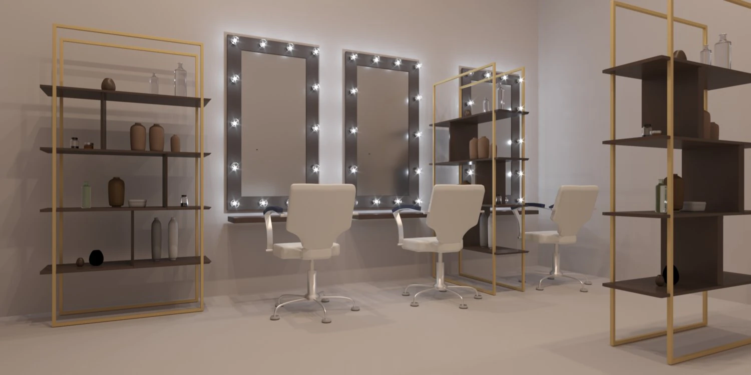 beauty salon furniture 3D Model .c4d .max .obj .3ds .fbx .stl .blend 