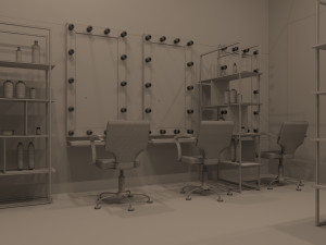 beauty salon furniture 3D Model