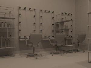 beauty salon furniture 3D Model