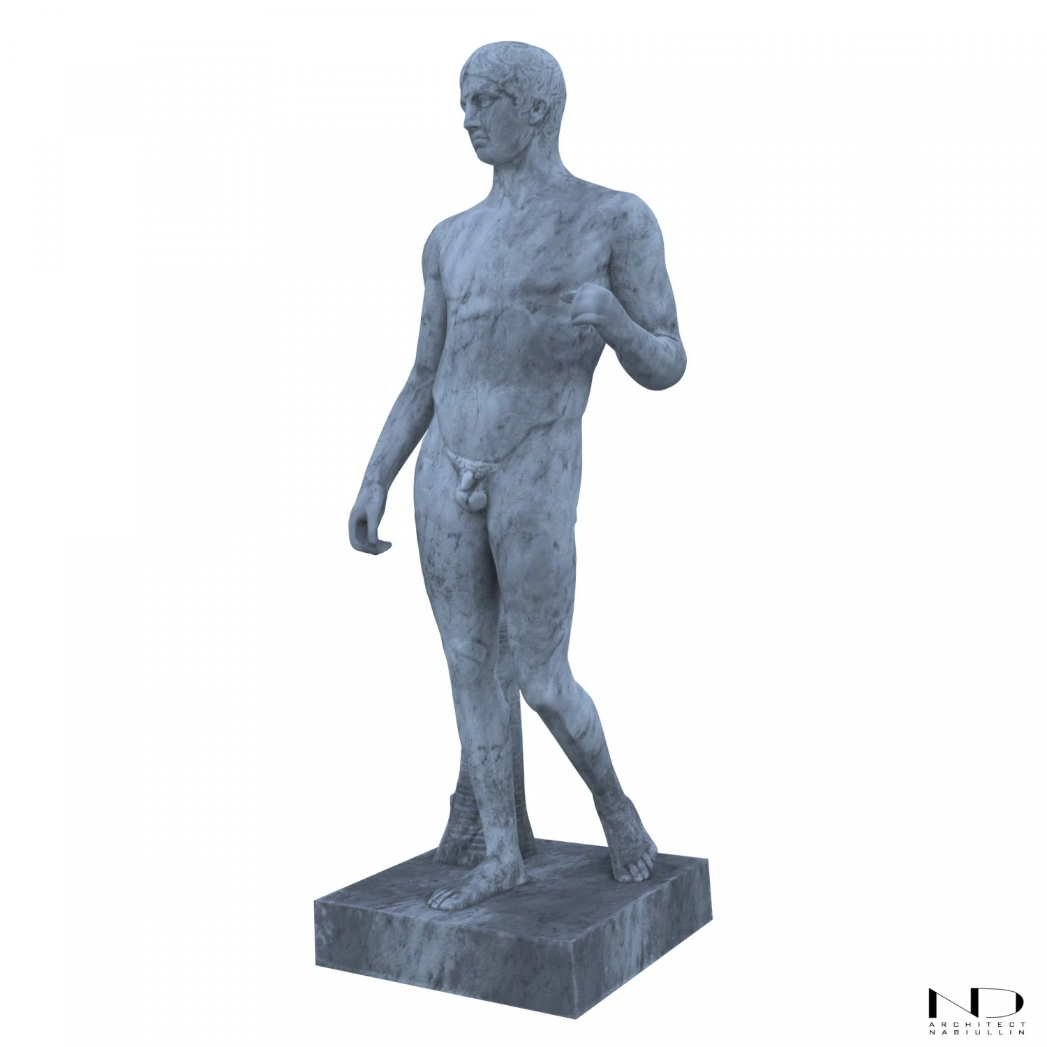 homem est&aacute;tua Modelo 3D .c4d .max .obj .3ds .fbx .stl .blend 