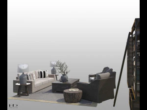 conjunto de muebles de sala Modelo 3D