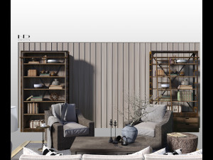 set furniture of living room 3D Model