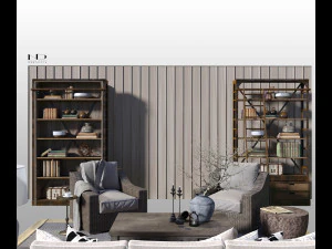conjunto de muebles de sala Modelo 3D
