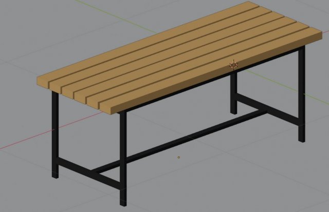 bench 3D 模型 .c4d .max .obj .3ds .fbx .stl .blend