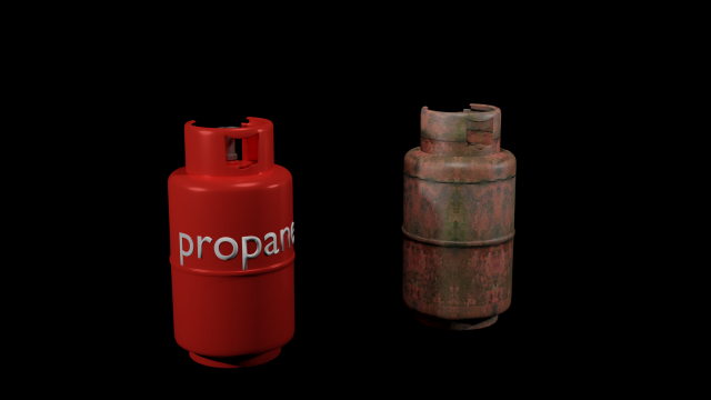 gas bottle 3D Model .c4d .max .obj .3ds .fbx .stl .blend 