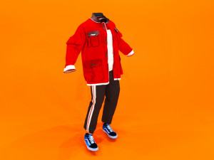 red jacket 3D Модель